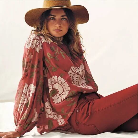 Payal Pratap Anthropologie Women's Boho Pink Top Size 6 M - Picture 2 of 10